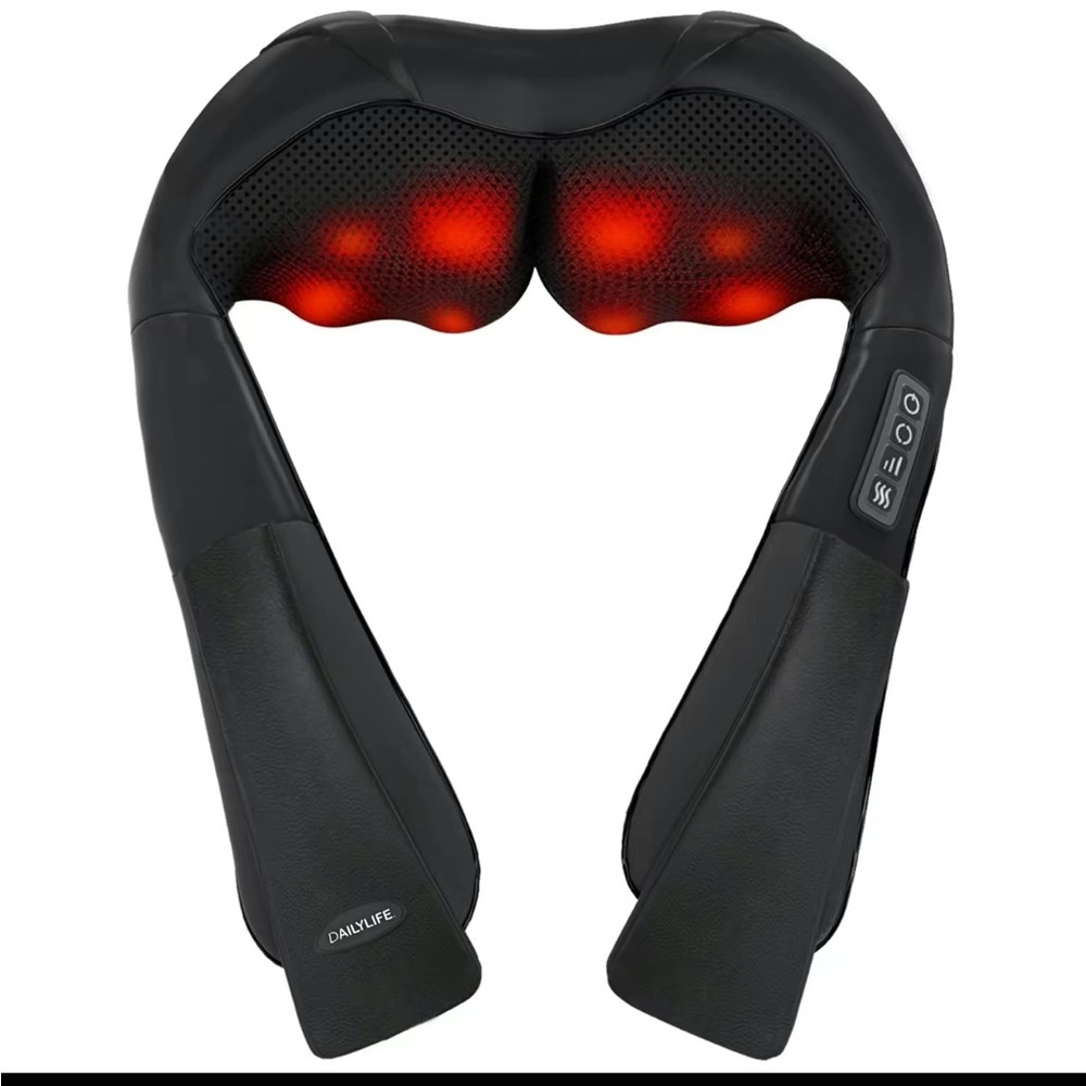 Black Neck and Shoulder Massager with Heat
